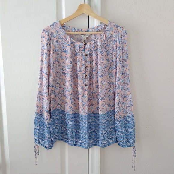 Lucky Brand Tops - Lucky Elastic Waist Boho Long Sleeve Top